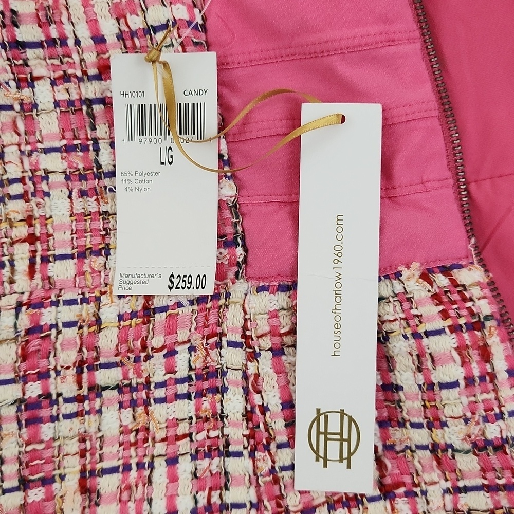 NWT House of Harlow 1960 CANDY tweed dress size Large - Picture 6 of 15